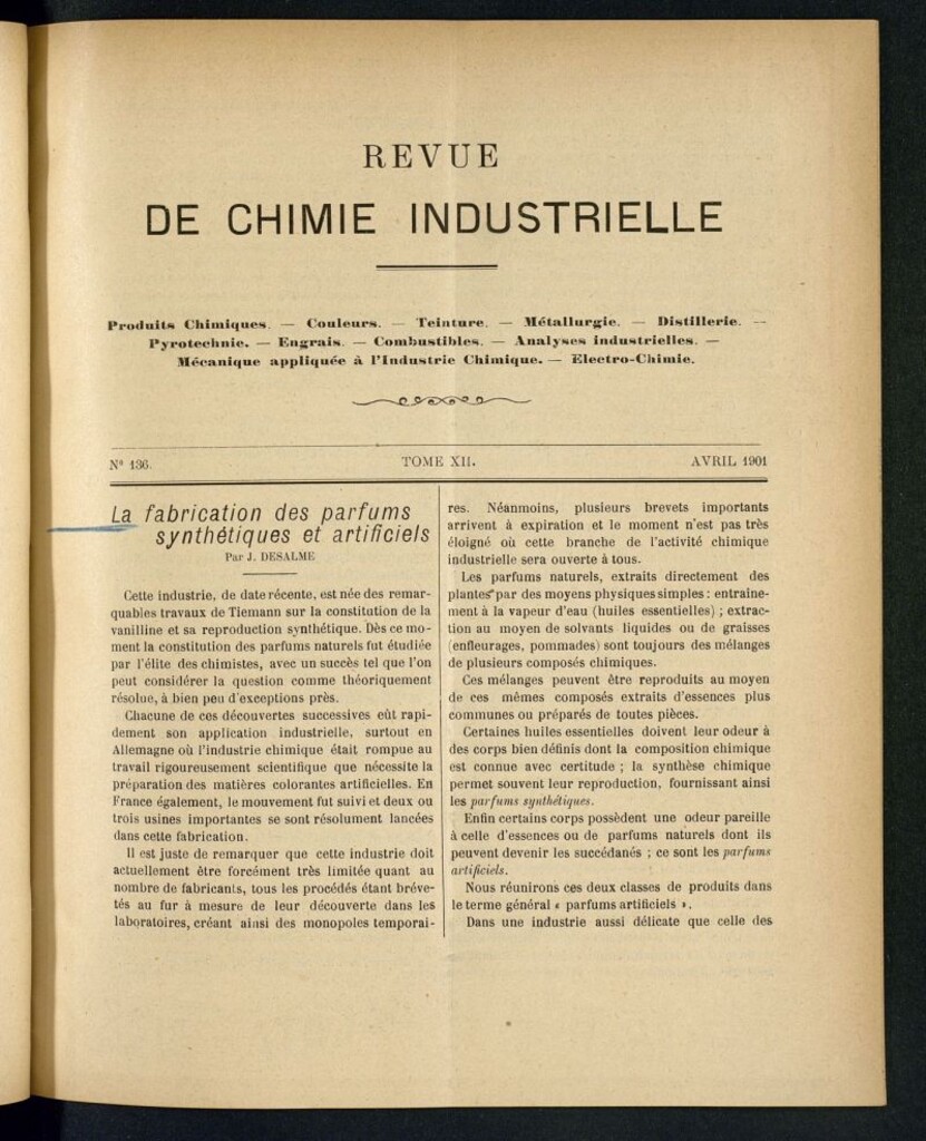 Miniatura de Revue de Chimie Industrielle de abril de 1901