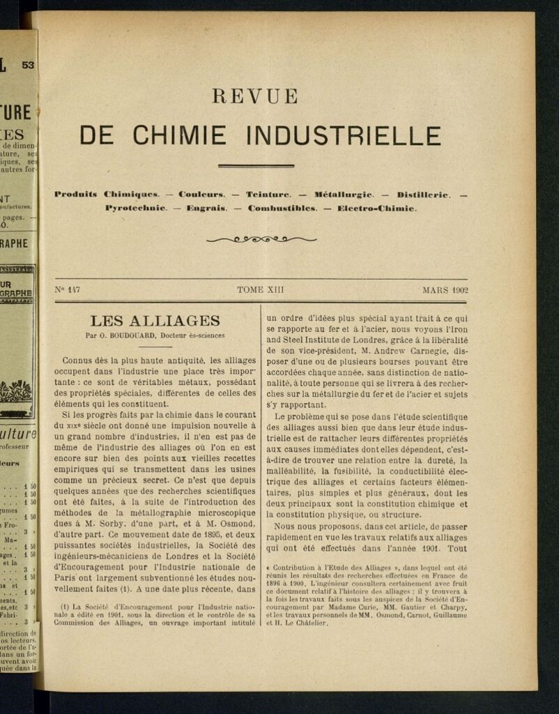 Miniatura de Revue de Chimie Industrielle de marzo de 1902