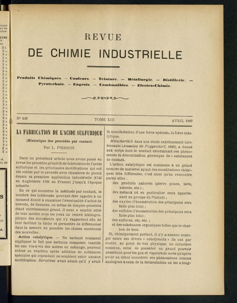 Miniatura de Revue de Chimie Industrielle de abril de 1902