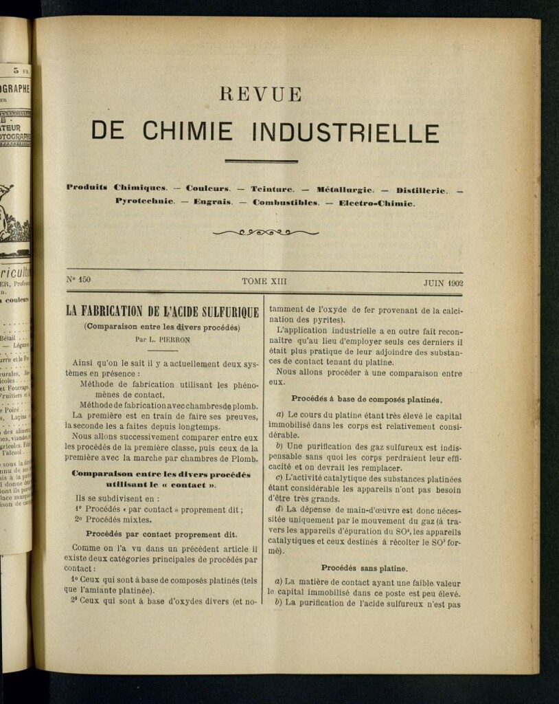 Miniatura de Revue de Chimie Industrielle de junio de 1902