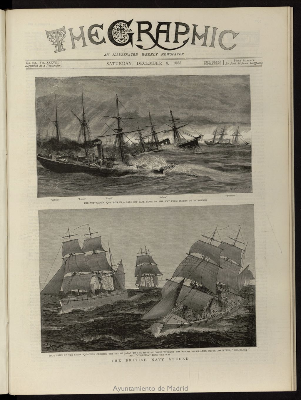 Miniatura de The Graphic : an illustrated weekly newspaper del 8 de diciembre de 1888, nº 993