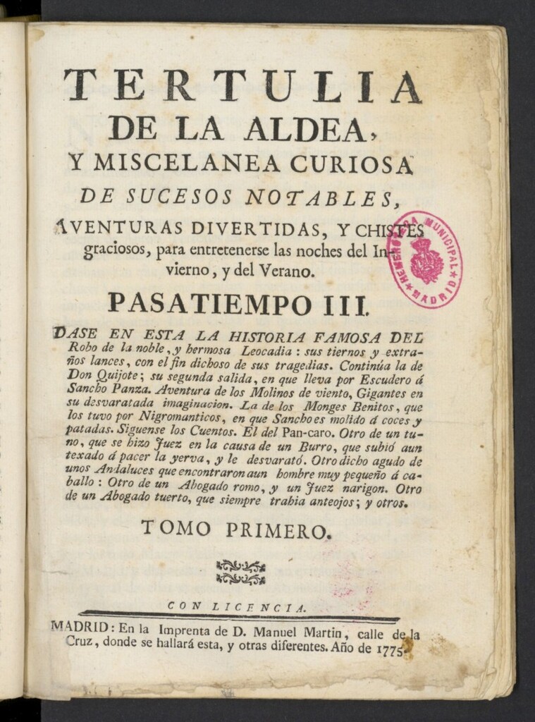 Miniatura de Tertulia de la aldea y miscelanea curiosa de sucesos notables... Pasatiempo III