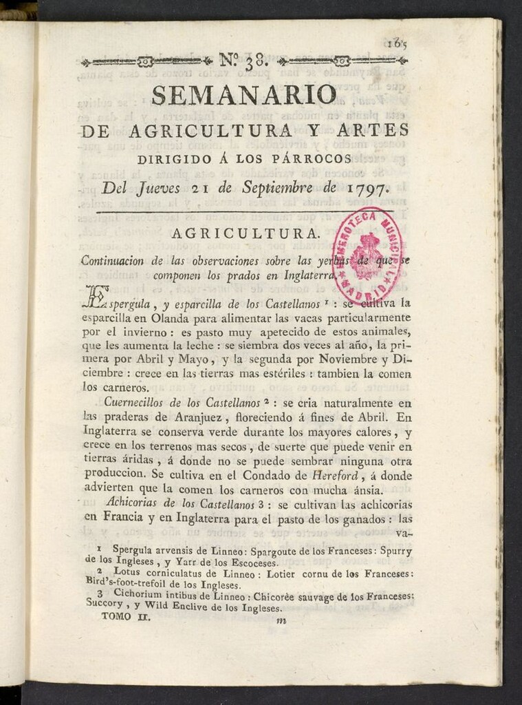 Miniatura de Semanario de Agricultura y Artes del 21 de septiembre de 1797