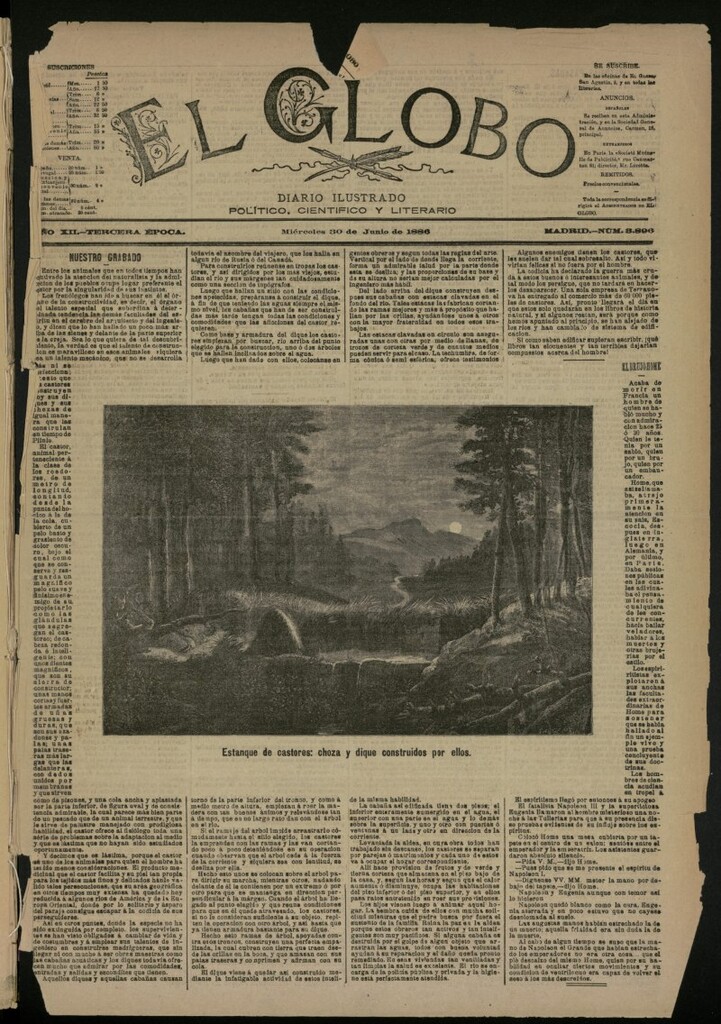Miniatura de El Globo : diario ilustrado del 30 de junio de 1886, nº 3896
