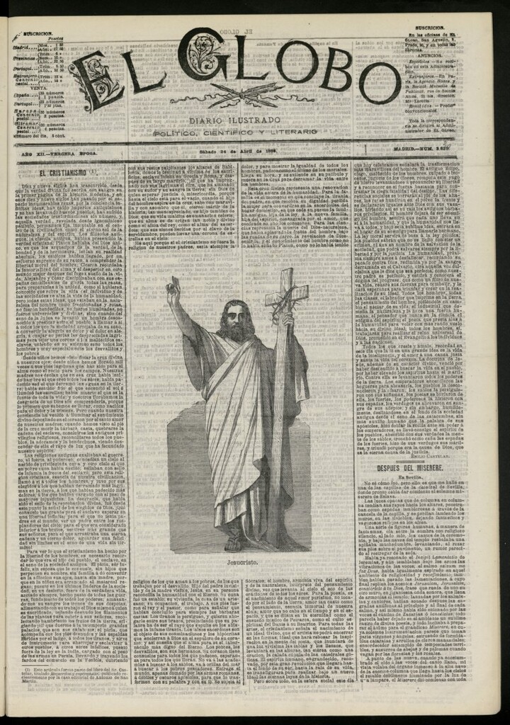 Miniatura de El Globo : diario ilustrado del 24 de abril de 1886, nº 3830
