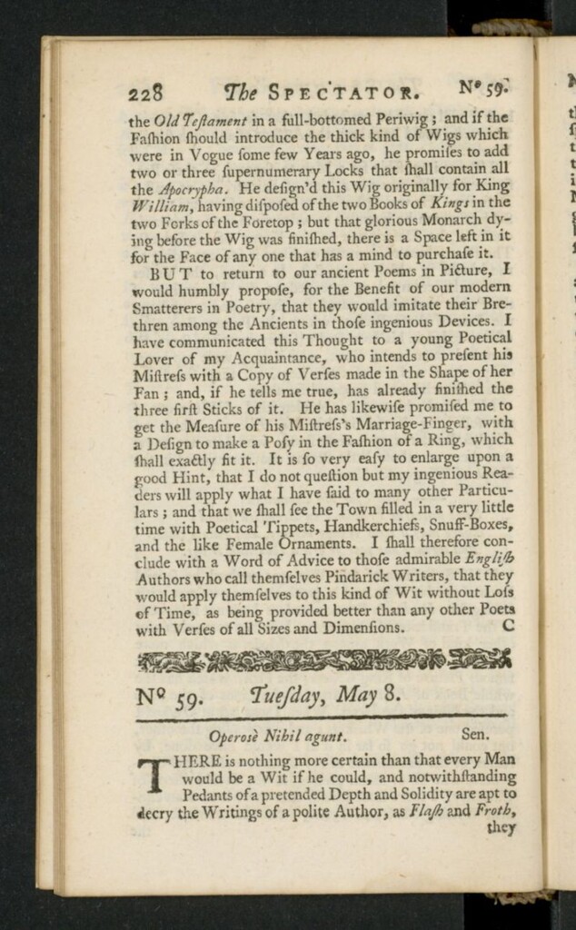 Miniatura de The Spectator del 8 de mayo de 1711, nº 59