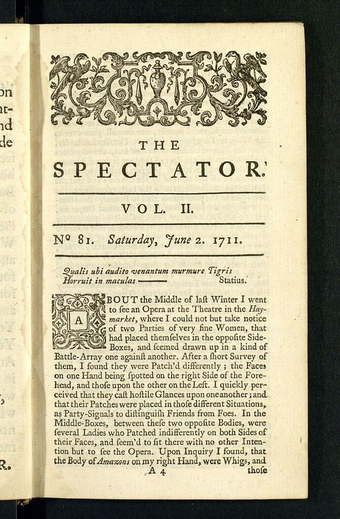 Miniatura de The Spectator del 2 de junio de 1711, nº 81