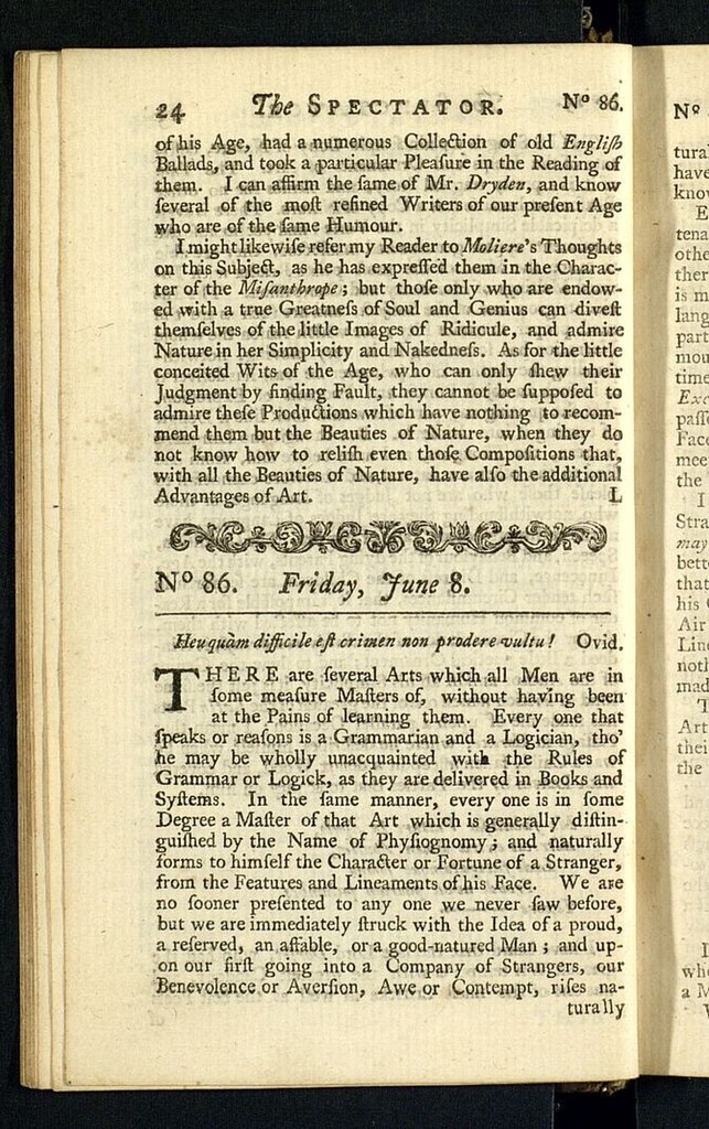 Miniatura de The Spectator del 8 de junio de 1711, nº86