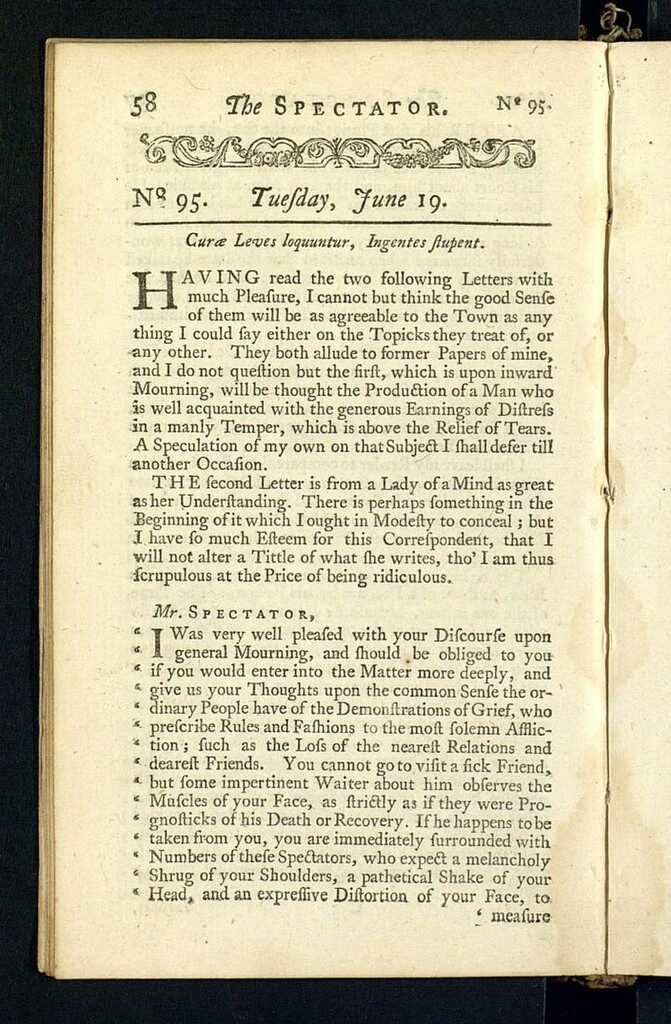Miniatura de The Spectator del 19 de junio de 1711, nº 95