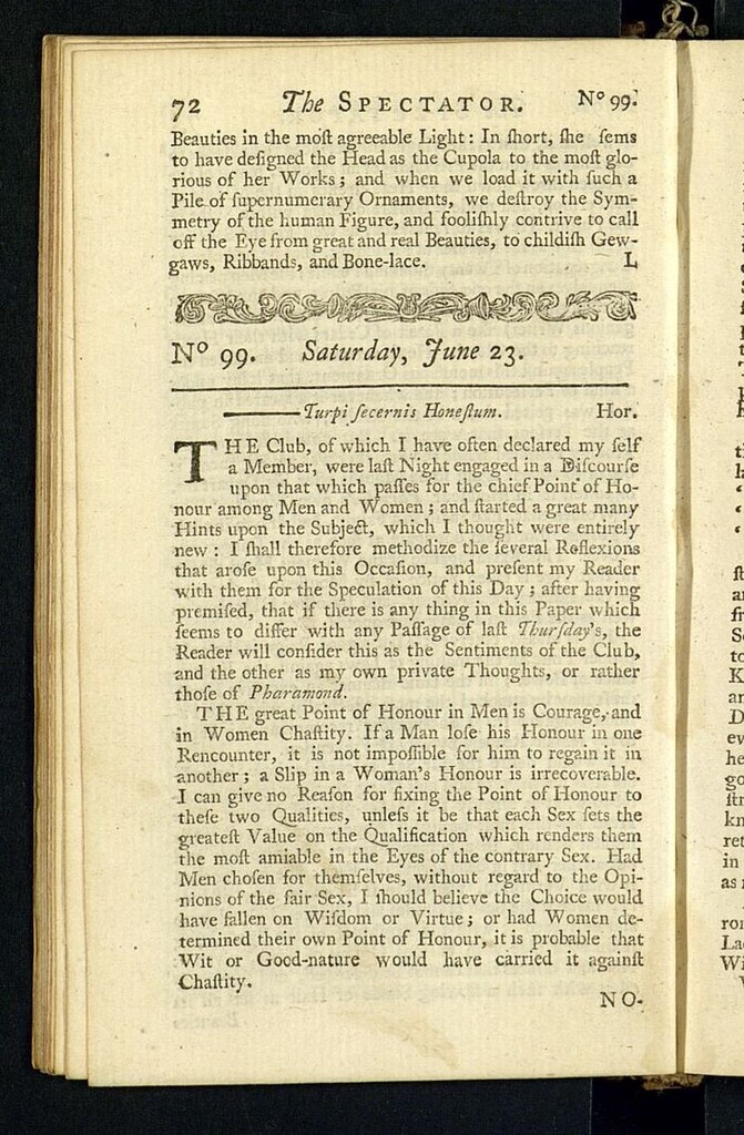 Miniatura de The Spectator del 23 de junio de 1711, nº 99