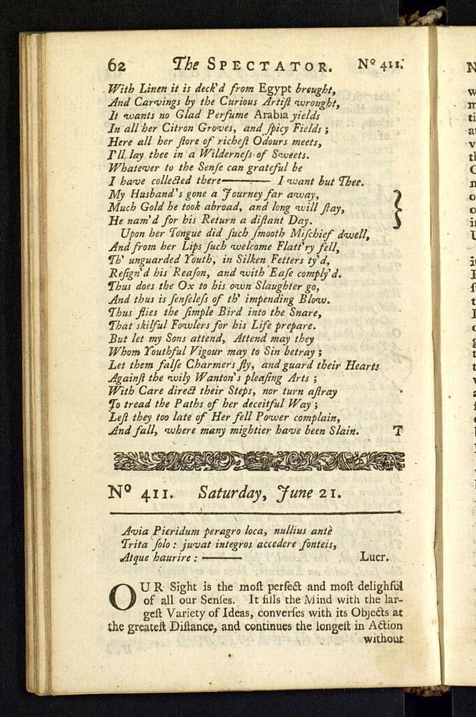 Miniatura de The Spectator del 21 de junio de 1712, nº 411