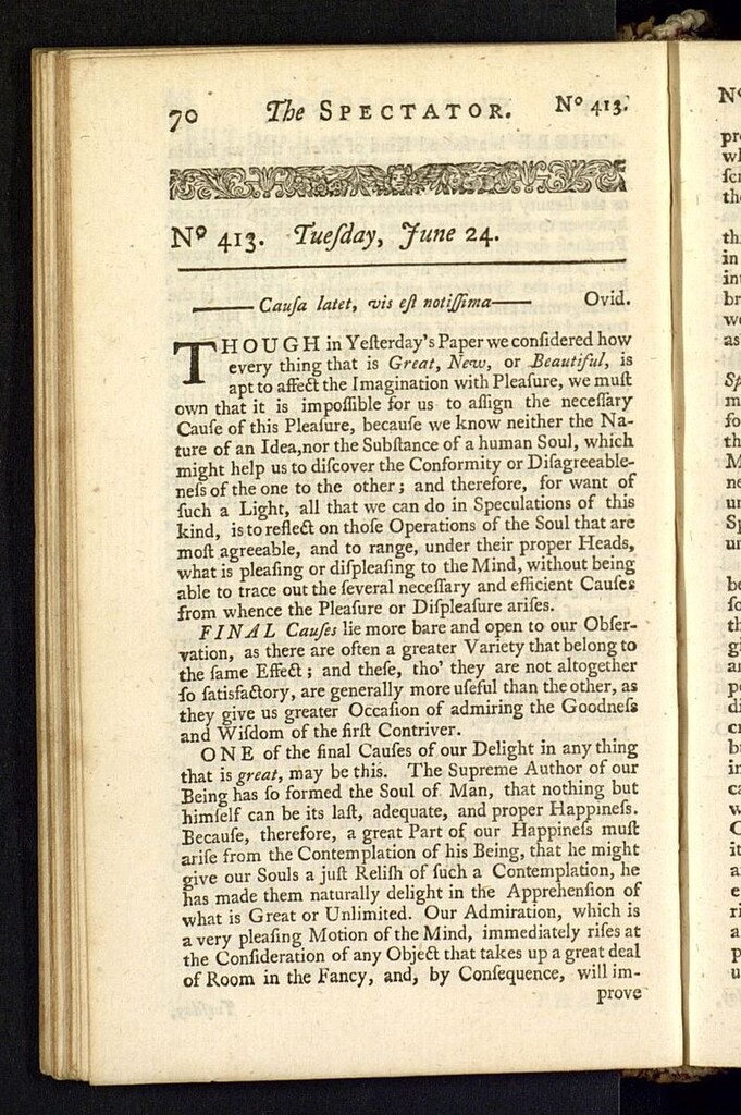 Miniatura de The Spectator del 24 de junio de 1712, nº 413