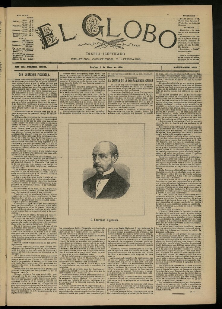 Miniatura de El Globo : diario ilustrado del 9 de mayo de 1886, nº 3845