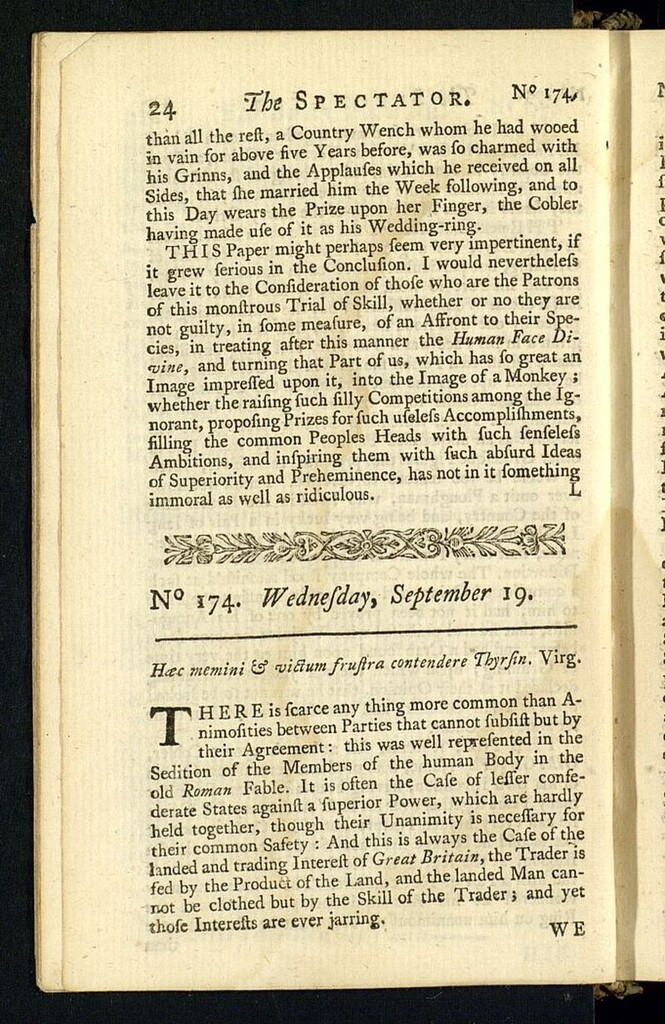 Miniatura de The Spectator del 19 de septiembre de 1711, nº 174