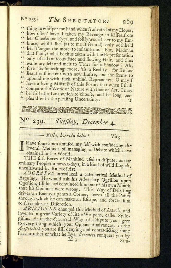 Miniatura de The Spectator del 4 de diciembre de 1711, nº 239