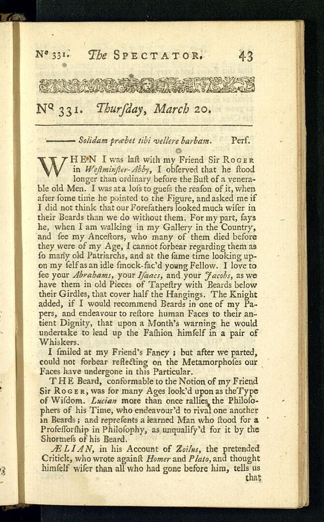 Miniatura de The Spectator del 20 de marzo de 1712, nº 331