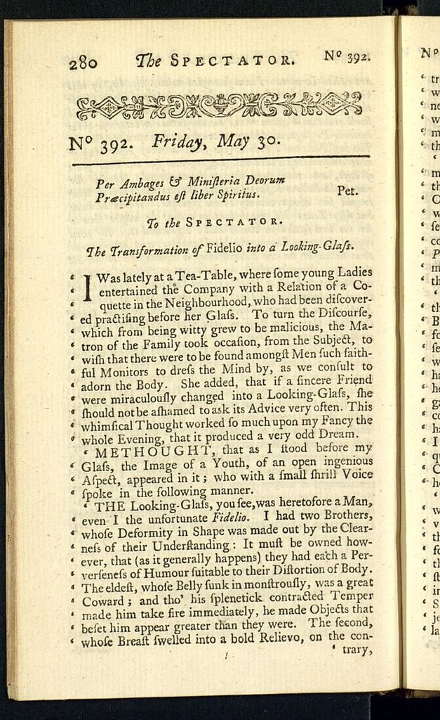 Miniatura de The Spectator del 30 de mayo de 1712, nº 392