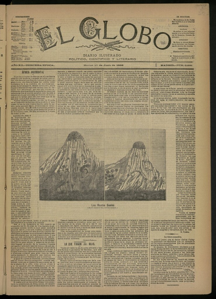 Miniatura de El Globo : diario ilustrado del 15 de junio de 1886, nº 3881