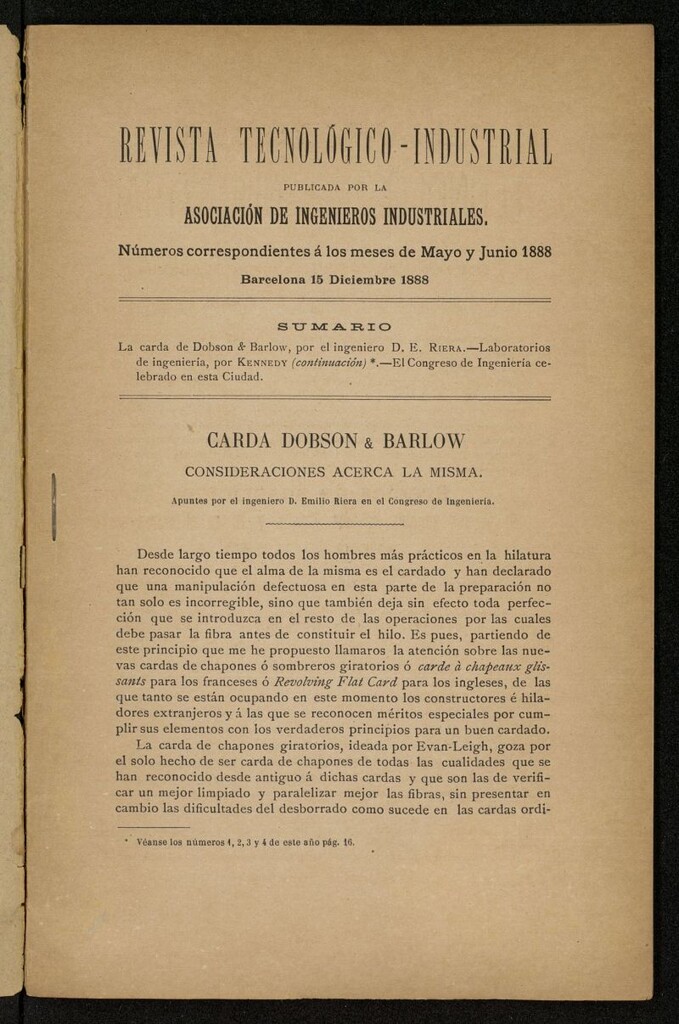 Miniatura de Revista Tecnológico Industrial de mayo y junio de 1888, nºs  5 y 6