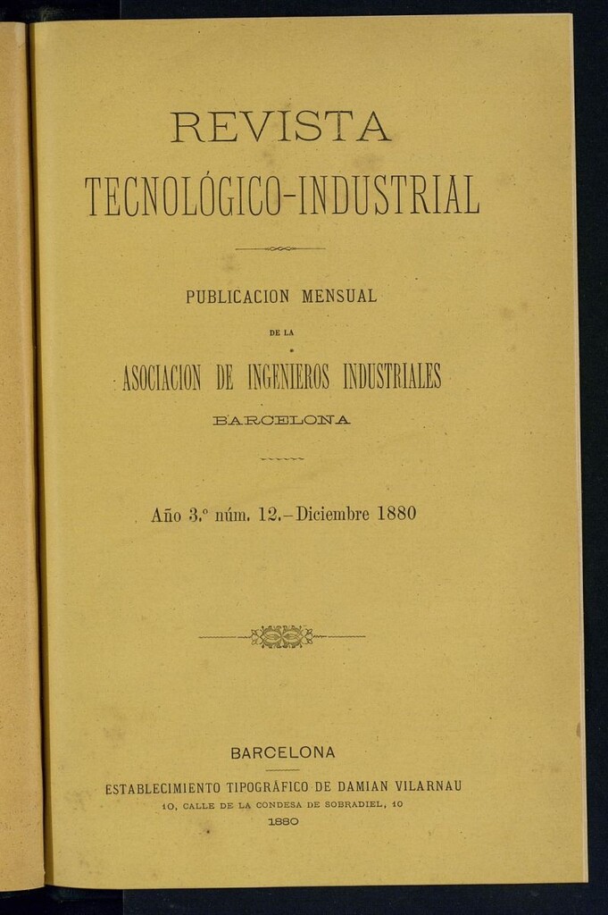 Miniatura de Revista Tecnológico industrial de diciembre de 1880