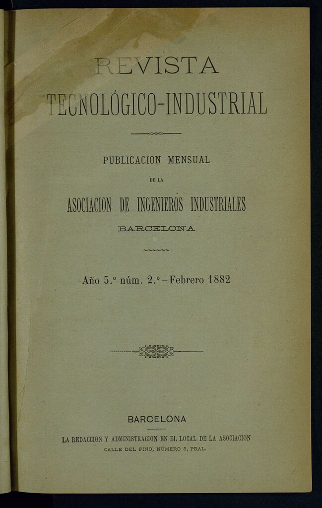Miniatura de Revista Tecnológico Industrial de febrero de 1882