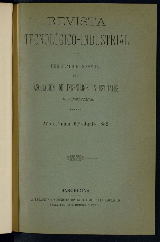 Miniatura de Revista Tecnológico Industrial de junio de 1882