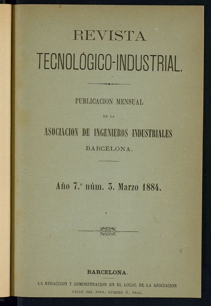 Miniatura de Revista Tecnológico Industrial de marzo de 1884