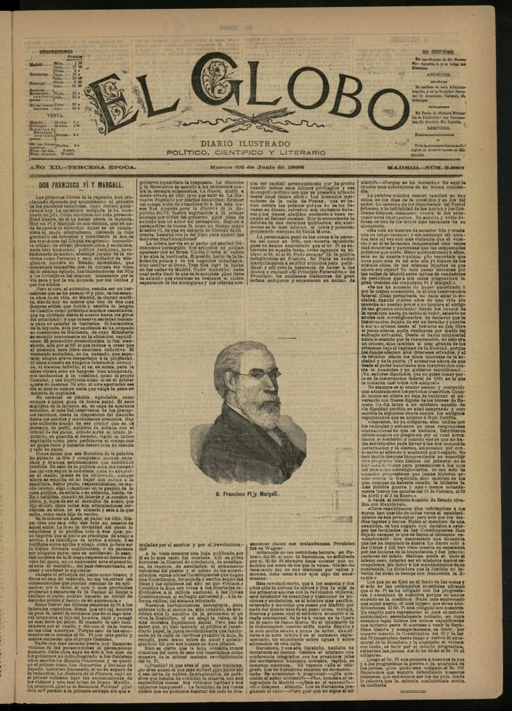 Miniatura de El Globo : diario ilustrado del 22 de junio de 1886, nº 3888