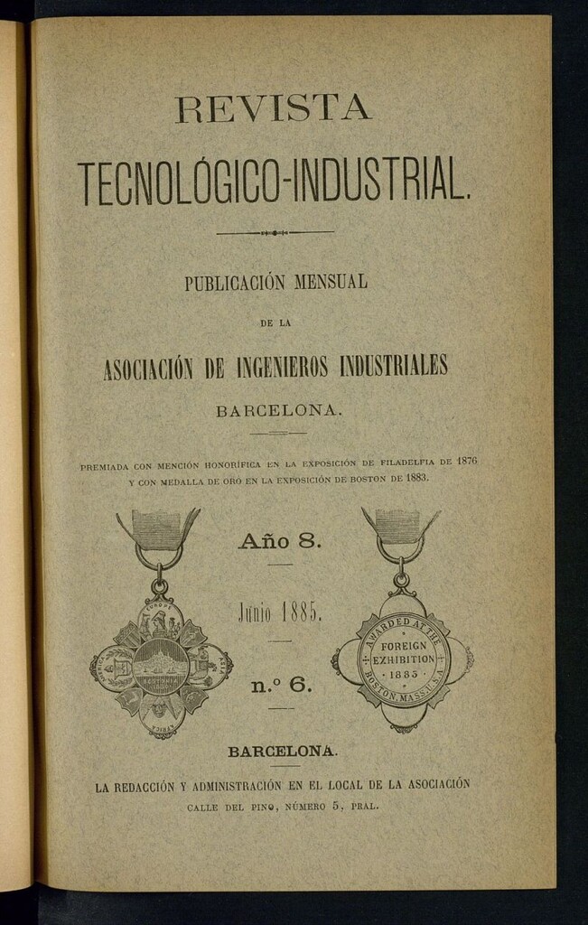 Miniatura de Revista Tecnológico industrial de junio de 1885