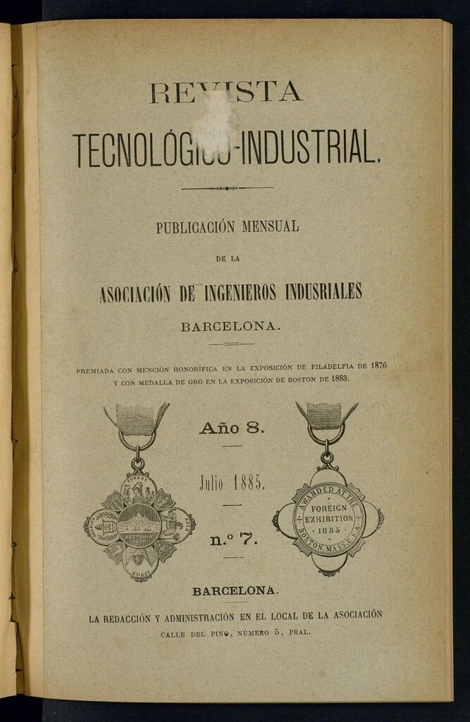 Miniatura de Revista Tecnológico industrial de julio de 1885