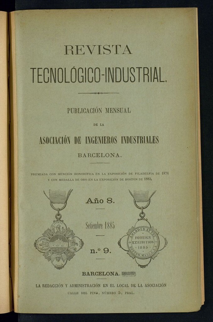 Miniatura de Revista Tecnológico industrial de septiembre de 1885