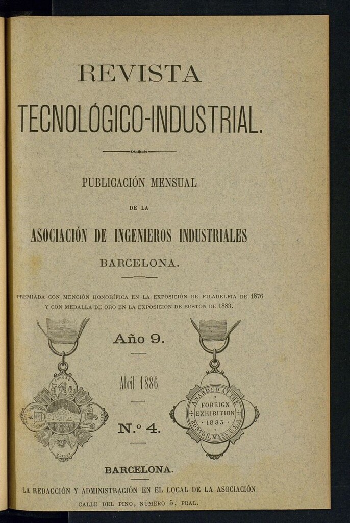 Miniatura de Revista Tecnológico Industrial de abril de 1886