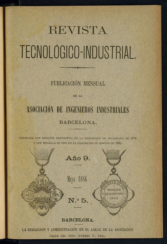 Miniatura de Revista Tecnológico Industrial de mayo de 1886