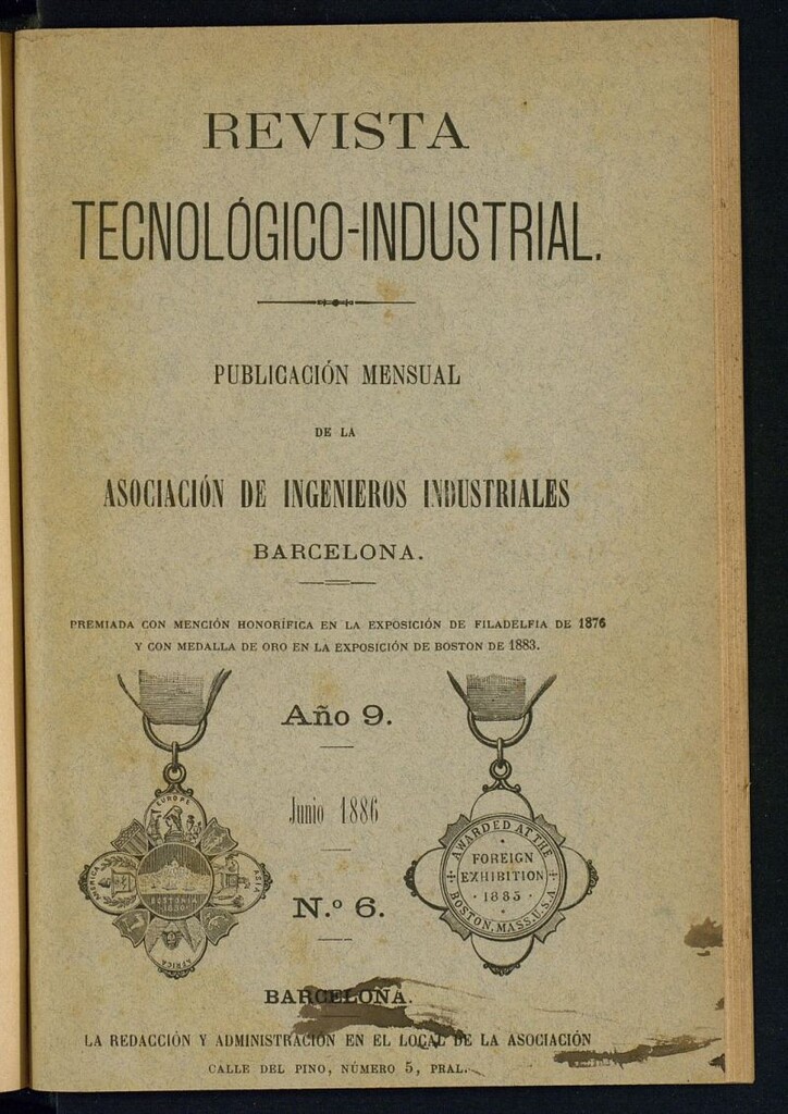 Miniatura de Revista Tecnológico Industrial de junio de 1886