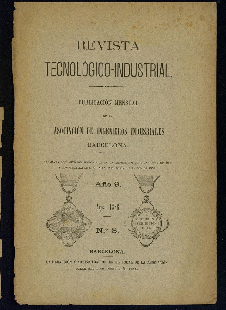 Miniatura de Revista tecnológico Industrial de agosto de 1886