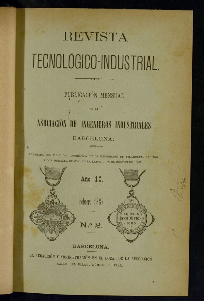 Miniatura de Revista Tecnológico Industrial de febrero de 1887