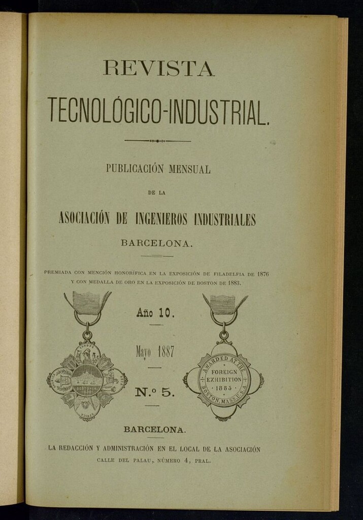 Miniatura de Revista Tecnológico Industrial de mayo de 1887