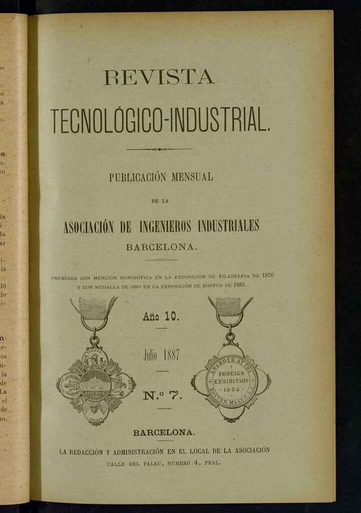 Miniatura de Revista Tecnológico Industrial de julio de 1887
