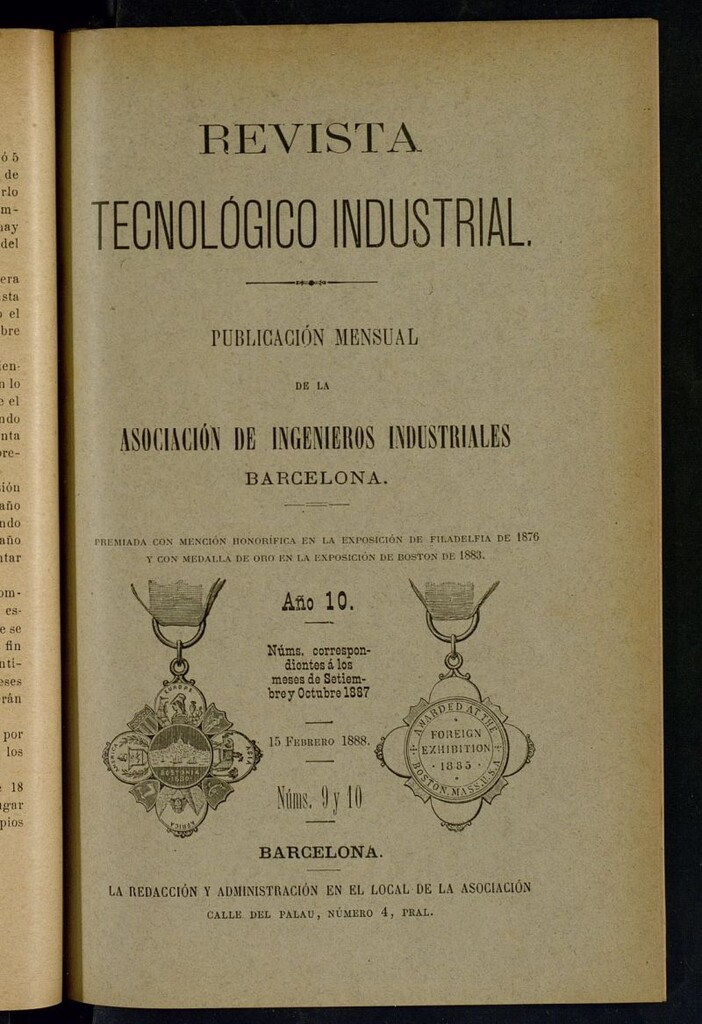 Miniatura de Revista Tecnológico Industrial  de septiembre y octubre de 1887