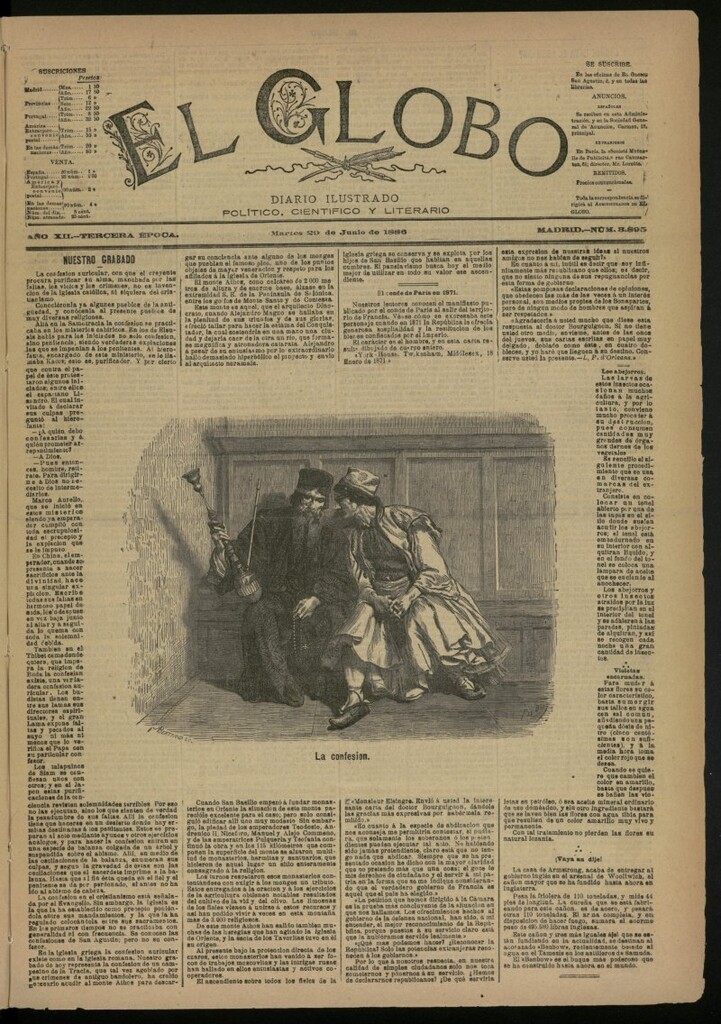 Miniatura de El Globo : diario ilustrado del 29 de junio de 1886, nº 3895