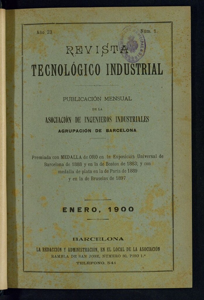 Miniatura de Revista Tecnológico Industrial de enero de 1900