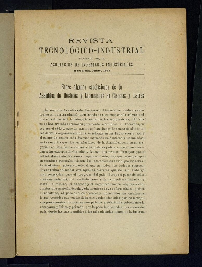 Miniatura de Revista Tecnológico Industrial de junio del 1913