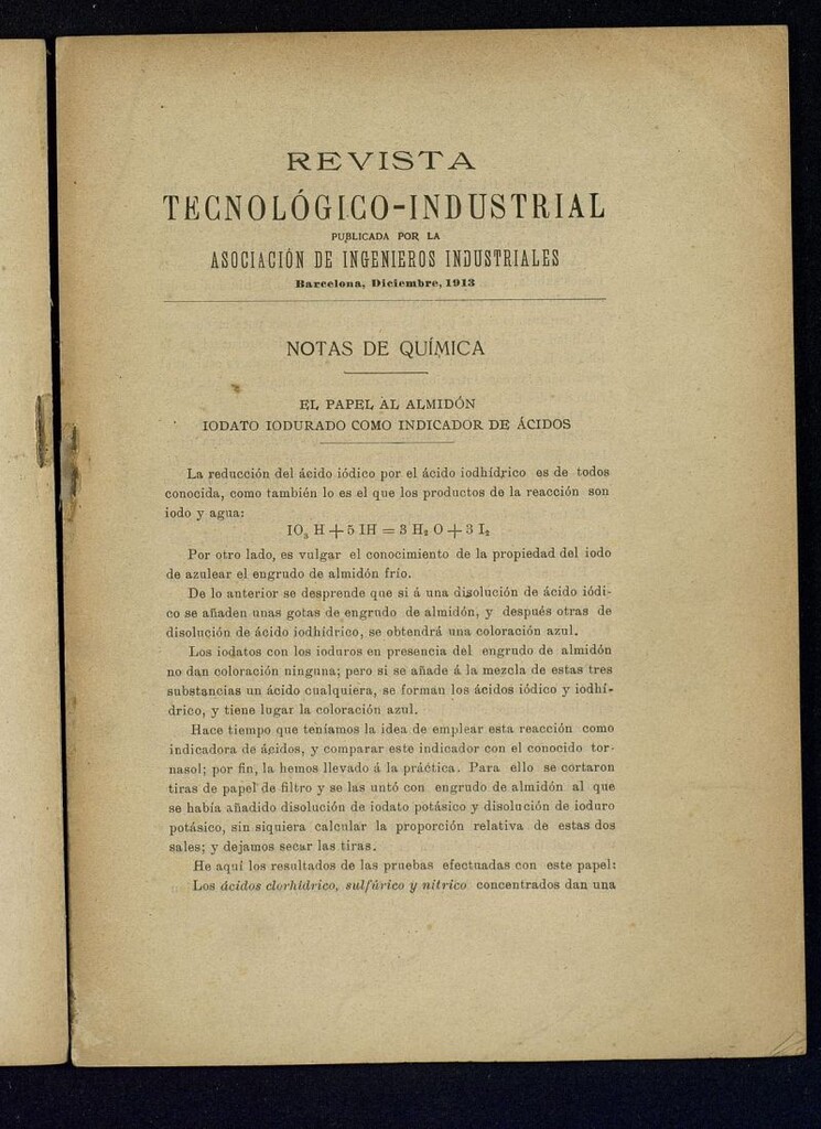 Miniatura de Revista Tecnológico Industrial de diciembre del 1913