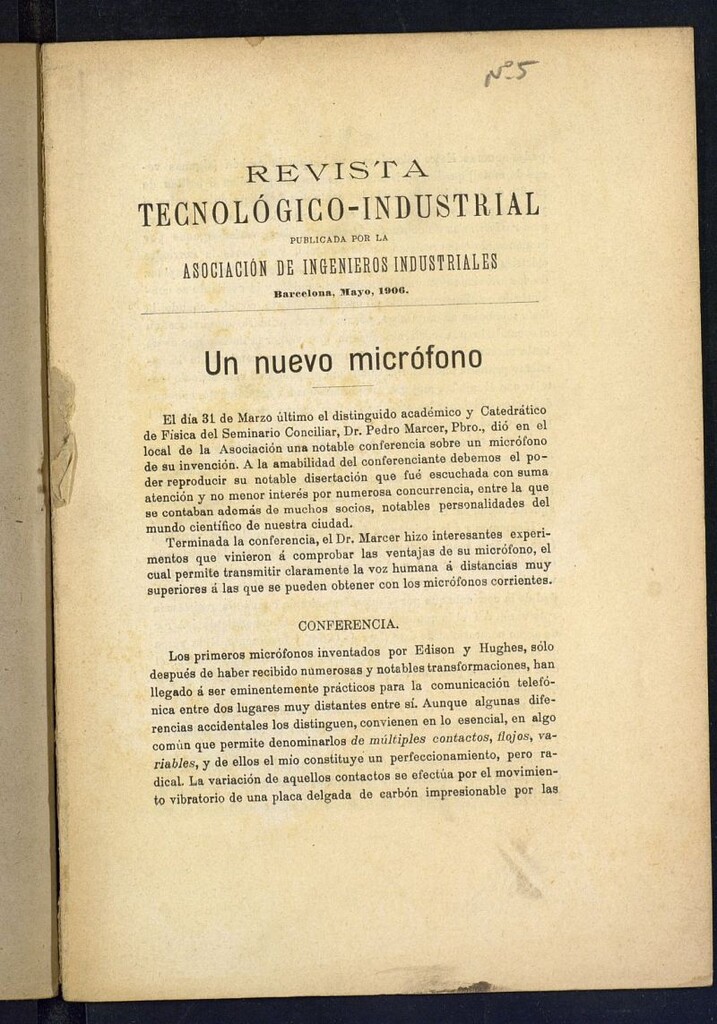 Miniatura de Revista Tecnológico Industrial de mayo de 1906