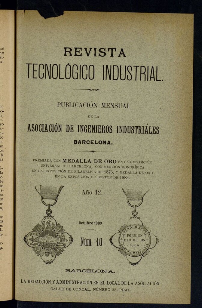 Miniatura de Revista Tecnológico Industrial de octubre de 1889