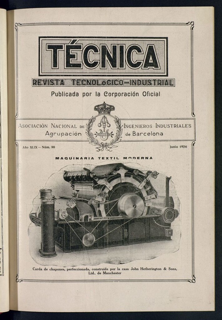 Miniatura de Revista Tecnológico Industrial de junio de 1926