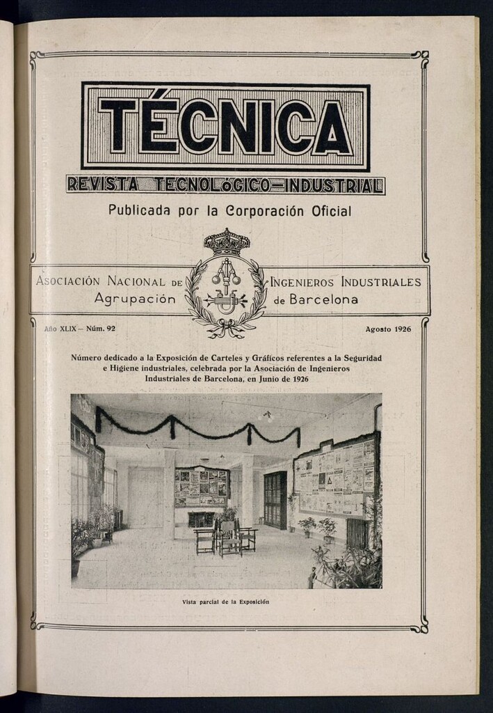 Miniatura de Revista Tecnológico Industrial de agosto de 1926