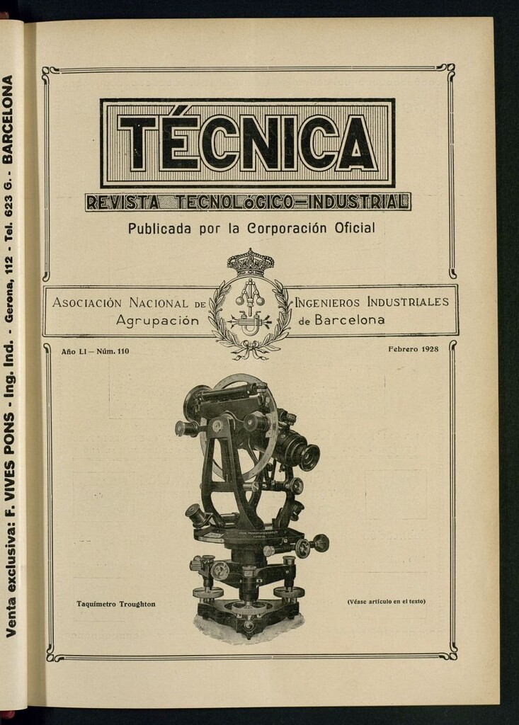 Miniatura de Revista Tecnológico Industrial de febrero de 1928