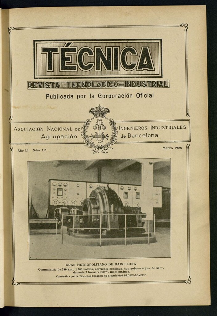 Miniatura de Revista Tecnológico Industrial de marzo de 1928