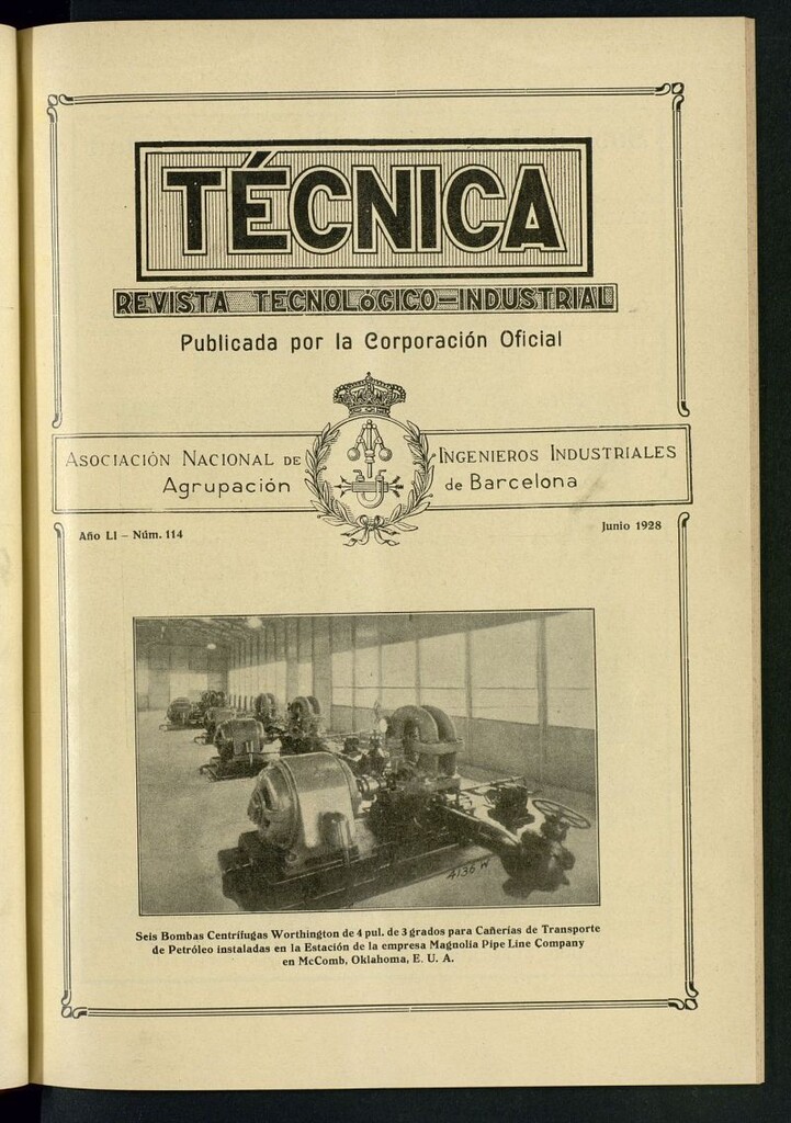 Miniatura de Revista Tecnológico Industrial de junio de 1928